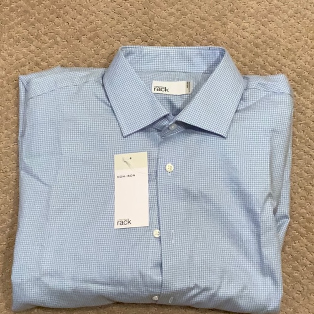 Mens’ blue & white dress shirt